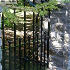 Wrought iron gate for walkway