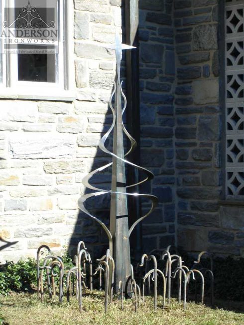 Exterior ornamental metalwork art by Anderson Ironworks