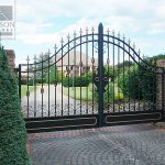 Wrought iron driveway gate