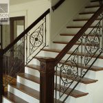 Interior wrought iron stair railing