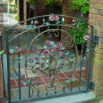 Custom wrought iron garden gate
