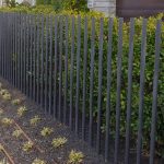 Wrought iron fence, hairpin style