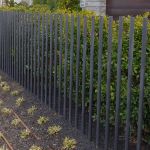 Wrought iron fence, hairpin style