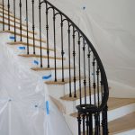 Interior wrought iron stair railing