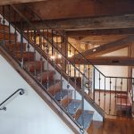 Interior wrought iron stair railing