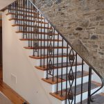 Interior wrought iron stair railing