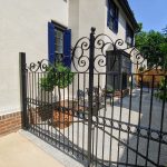 Wrought iron driveway gate