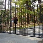 Wrought iron driveway gate, Victorian style Wrought iron driveway gate, Victorian style