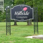 Hillside Cemetery Wrought Iron Sign Hillside Cemetery Wrought Iron Sign