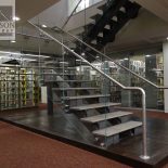 Commercial stainless steel stair railing and steel frame Commercial stainless steel stair railing and steel frame