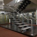 Commercial stainless steel stair railing and steel frame Commercial stainless steel stair railing and steel frame