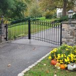 Wrought iron driveway gate