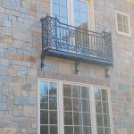Wrought iron balcony railing