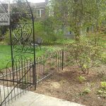 Wrought iron garden fence, trellis, and gate Garden fence, trellis, and gate