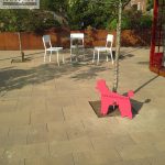 Steel painted dog silhouette sign saying "park your pooch" Steel painted dog silhouette sign saying "park your pooch"