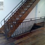 Interior stairwell railing Iron stairwell railing