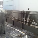 Contemporary flat panel fence Contemporary flat panel iron fence