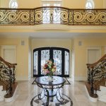 Interior wrought iron stair railing