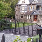Wrought iron driveway gate