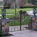 Wrought iron gate entrance Wrought iron gate entrance