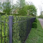 Fence post corner view wrought iron fence post corner view