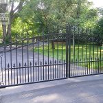 Wrought iron driveway gate, Victorian style Wrought iron driveway gate, victorian style