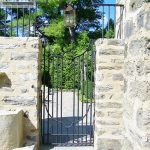 Wrought iron gate entrance Wrought iron gate entrance