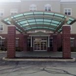 Commercial building valet area canopy Commercial building valet area canopy