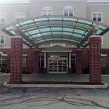 Commercial building valet area canopy Commercial building valet area canopy