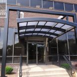 Commercial building entrance steel canopy Commercial building entrance steel canopy