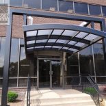 Commercial building entrance steel canopy Commercial building entrance steel canopy