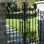 Wrought iron gate center-open Wrought iron gate center-open