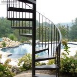 Wrought iron spiral stair Wrought iron spiral stair