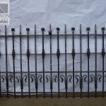 Section of Victorian style fence Section of Victorian style wrought iron fence