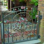 Custom wrought iron garden gate Custom wrought iron garden gate