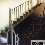 Interior corner stair railing Wrought iron interior stair railing