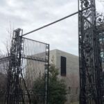 Ferris Thompson Gateway missing decorative portions once adorning the top.